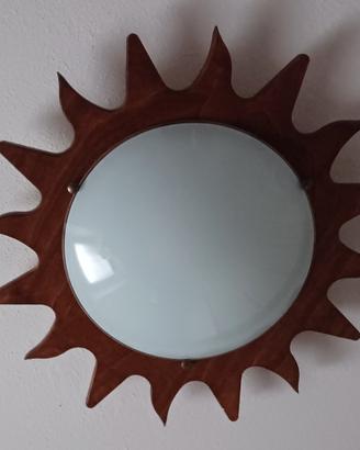 Plafoniere in legno e vetro