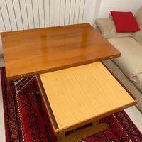 Tavolino in legno allungabile e alzabile