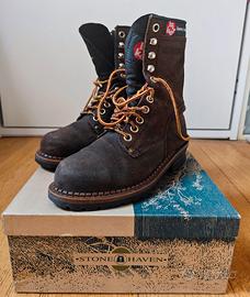 Scarponi Anfibi Vintage Kickers in Pelle