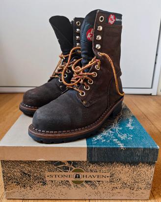 Scarponi Anfibi Vintage Kickers in Pelle