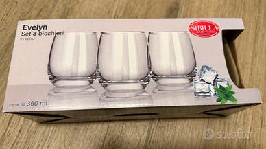 Set 3 bicchieri acqua Evelyn Sibilla - 350ml