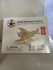 Aeroplano Puzzle 3D in legno.