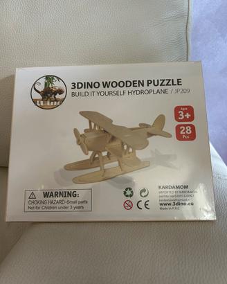 Aeroplano Puzzle 3D in legno.