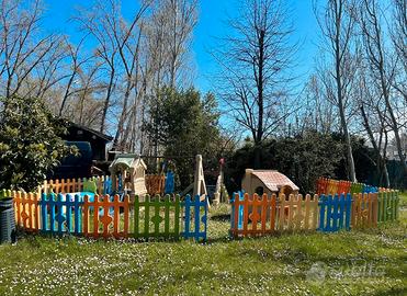 Staccionata per giochi bimbi da giardino
