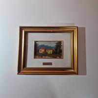 Quadro dipinto d'arte G.Solni-Paesaggio materico