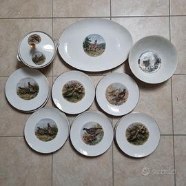 Set 12+12 piatti porcellana carne e pesce