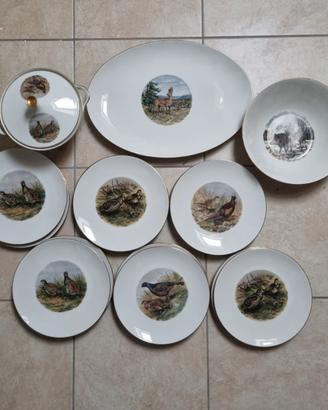 Set 12+12 piatti porcellana carne e pesce
