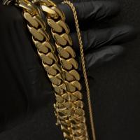 Collana e Bracciale Cuban Oro 18k Placcato