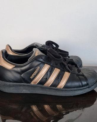 Adidas Superstar Nere e Oro/Bronzo Metallizzato