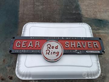 Targa dentatrice per ingranaggi americana 1930