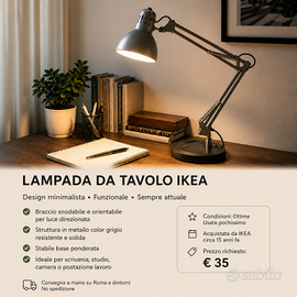 Lampada da scrivania orientabile Ikea