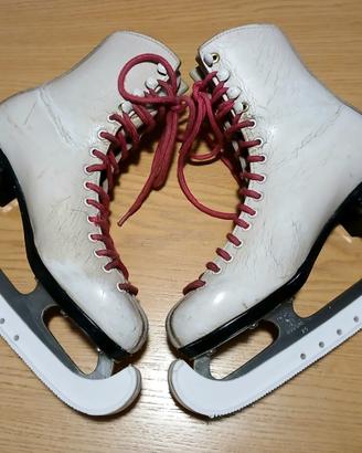 Pattini da ghiaccio vintage da donna n°37