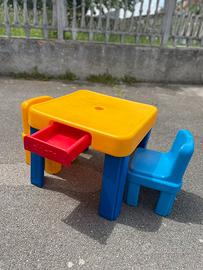 tavolino + 2 seggioline chicco originali