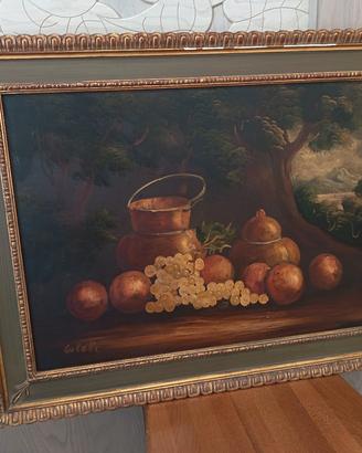 quadro natura morta olio su tela
