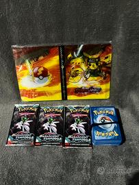 Mega lotto Pokémon album Pikachu + carte + pacchet