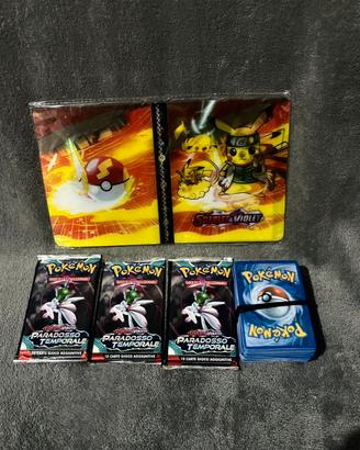 Mega lotto Pokémon album Pikachu + carte + pacchet