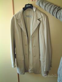 Giacca donna in pelle color ghiaccio