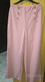 Pantalone elegante rosa cipria