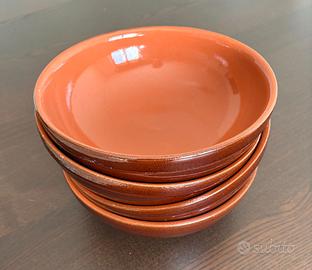 Set 4 Ciotole Piral Albisola in Terracotta Vintage