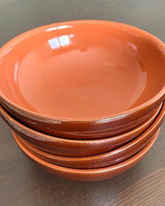 Set 4 Ciotole Piral Albisola in Terracotta Vintage