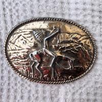 Fibbia cintura vintage guerriero indiano
