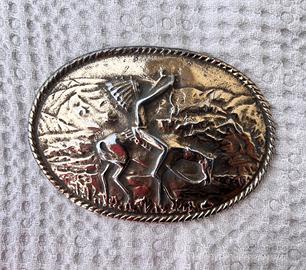 Fibbia cintura vintage guerriero indiano
