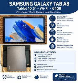 Samsung Galaxy Tab A8 10.5” – 64GB Wi-Fi