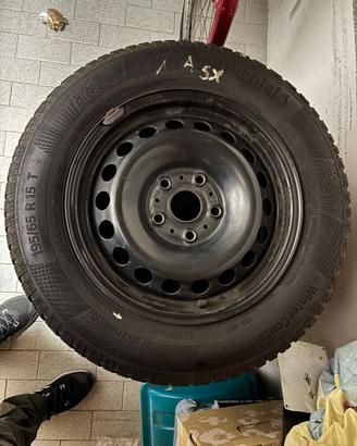 Cerchi Golf acciaio gomme termiche 195/65/15