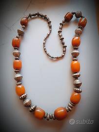 Collana vintage Argento/ Bachelite 