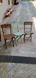 Sedie pieghevoli vintage