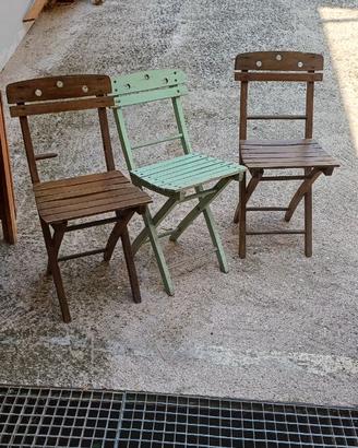 Sedie pieghevoli vintage