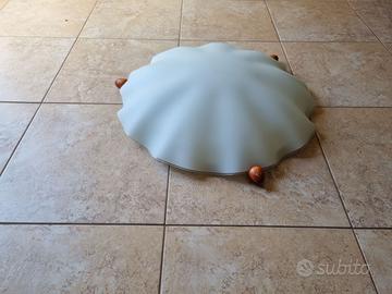 Plafoniera in vetro e ciliegio, da 95 a 35 euro