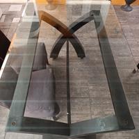 TAVOLO LEGNO E VETRO
