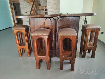 Mobile da bar in legno Africa