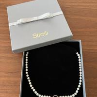 Collana Stroili perle di fiume e ciondolo oro 9kt