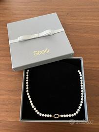 Collana Stroili perle di fiume e ciondolo oro 9kt