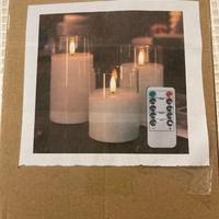 Set di 3 Candele led con telecomanfo