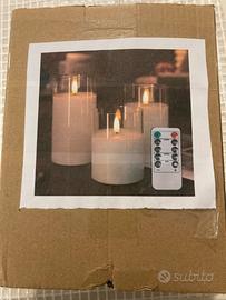 Set di 3 Candele led con telecomanfo