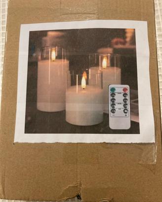 Set di 3 Candele led con telecomanfo