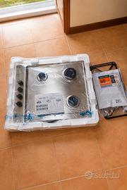 piano cottura a gas Indesit 4 fuochi