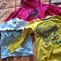 Set magliette bambina tg 5/6 anni