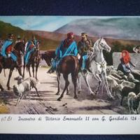 Garibaldi a Teano in cartolina