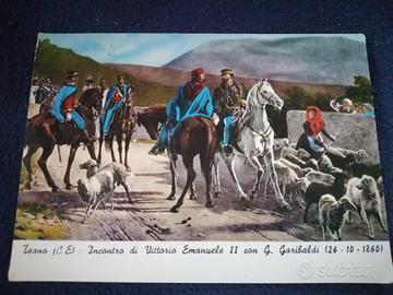 Garibaldi a Teano in cartolina