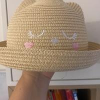 cappellino estivo in paglia bimba