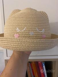 cappellino estivo in paglia bimba