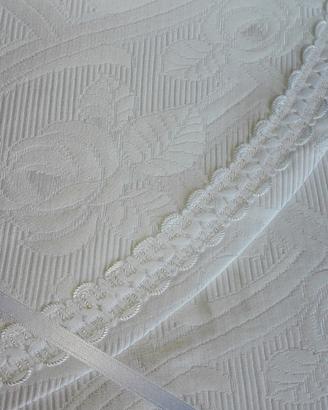 Coordinato puro cotone con bordo di organza