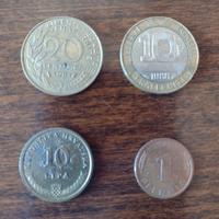 blocco di monete Francesi tedesche e croate 900