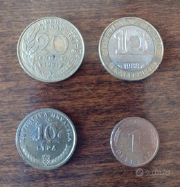 blocco di monete Francesi tedesche e croate 900