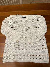 Maglia in cotone bianco TwinSet