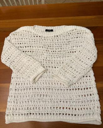 Maglia in cotone bianco TwinSet